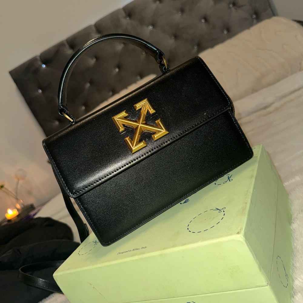Off white leather purse